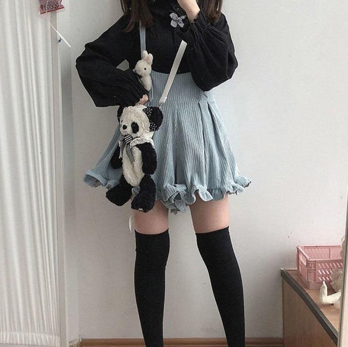 Ruffled Suspender Kawaii Dress Lolita Dress Kawaii Clothing Fashion Harajuku Clothing