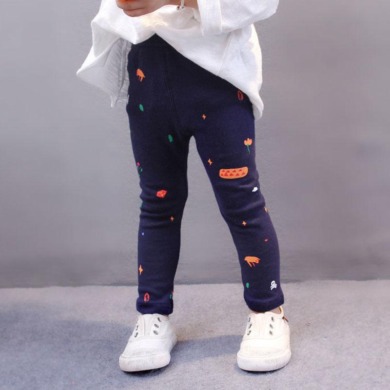 Girls' Leggings Spring and Autumn 1-3-5 Years Old Trousers Children's Pants Feet Pants Stretch Pants Casual Pants