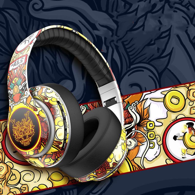 Guochaolong Wireless Bluetooth Headset Six Kinds of Sound Effects Music Games Calls Ultra-clear Sound Quality Personalized Mobile Phones Computers