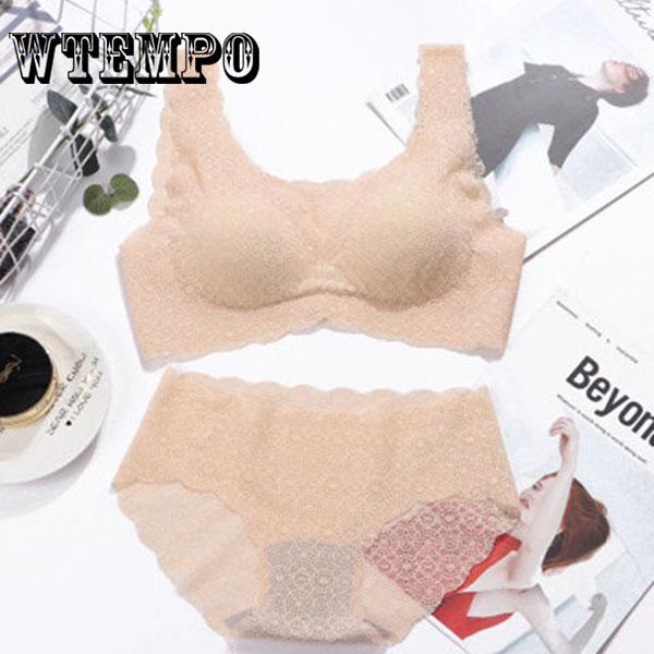 Sexy Lace No Trace No Steel Ring Gathered Bra Sleep Sports Vest Small Chest Underwear Female Bra