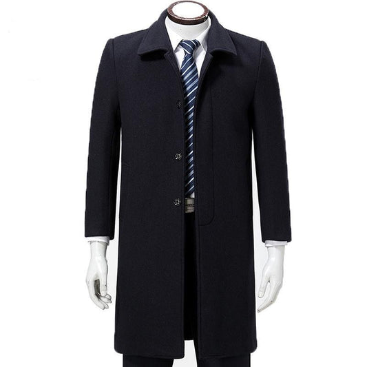 Medium and long section Woolen coat Large size Windbreaker Men's clothes Autumn And Winter