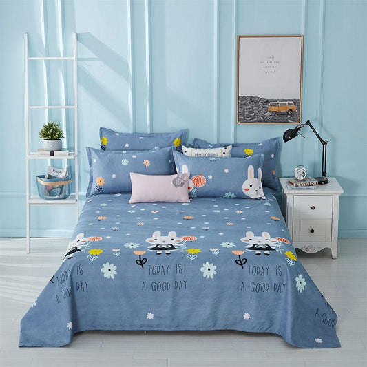 Home Textiles Bed Sheets Pillowcases Pastoral Style Patterns Simple Atmosphere Comfortable Soft Foldable and Washable
