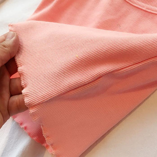 2PCS/Set Comfortable Sleeveless Tops+Pant Kids Clothes Solid Colors Boy Clothing Set Toddler Boy Girls Vest Child Pajama Summer