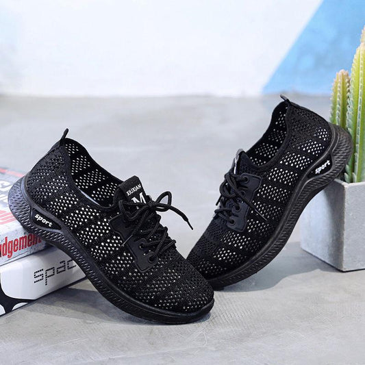 Clearance Women's Sports Shoes Korean Wild Women's Shoes Flat Casual Shoes Spring Students Mesh Shoes