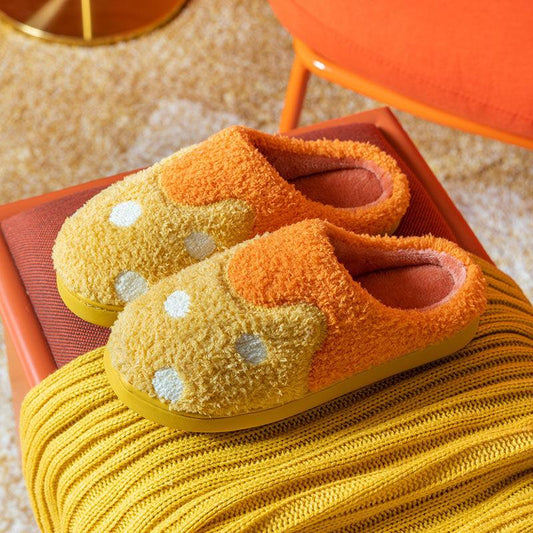 Autumn and Winter Indoor Cotton Slippers Non-slip Flat Shoes Essential for Home Leisure and Entertainment