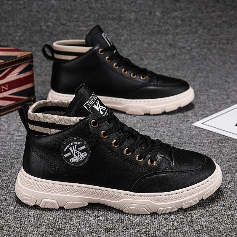 High-top Men's British Style Martin Boots Tooling Tide Boots Non-slip Hiking Men's Shoes