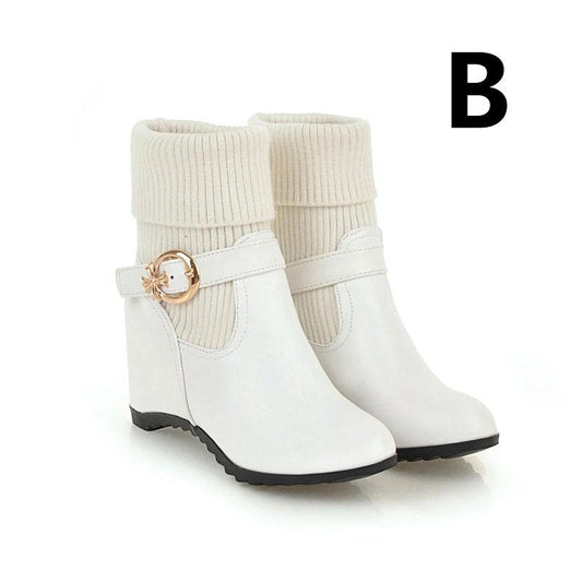 Winter Plus Velvet Inner Heightening Martin Boots Women British Style Short Boots Women Snow Boots Women Cotton Shoes Women Boots
