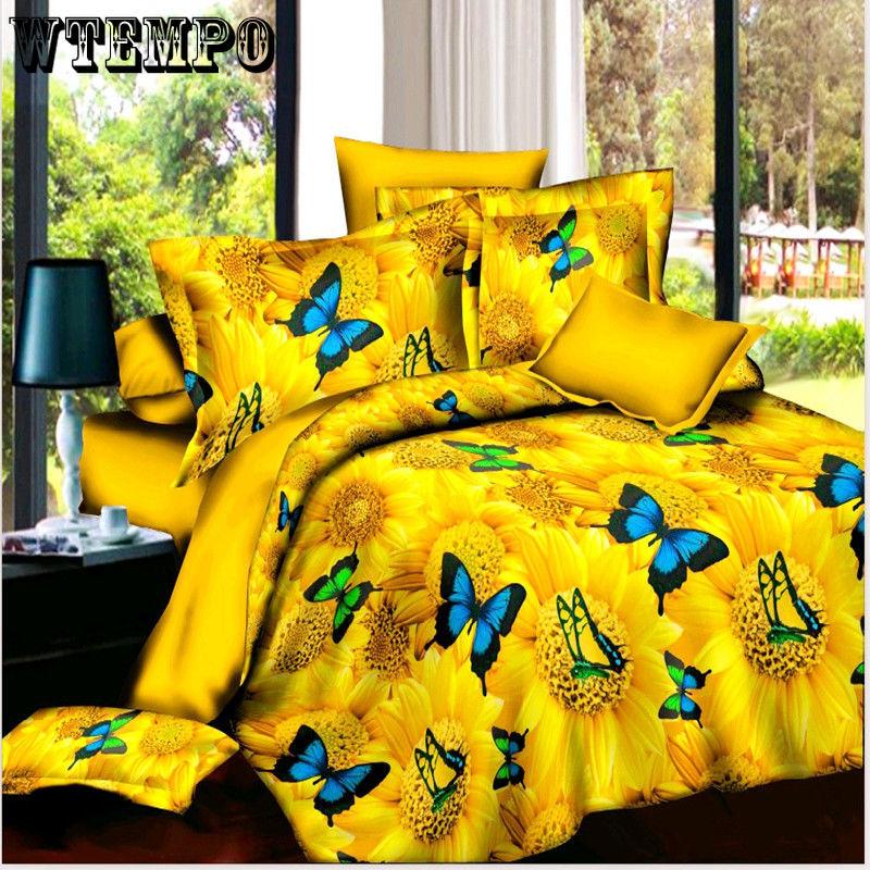 Luxury 3d Fly Horse 4pcs Bedclothes Queen Bedding Set Bedlinen Bedding Sets Duvet Cover Set