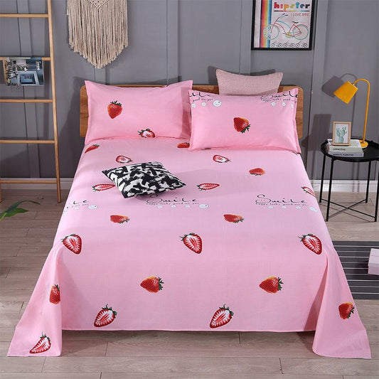 Bedding Cotton Sheets One Piece Two Pieces Pillowcase Thickened Encryption Single Bed Double Bed Refreshing Skin-friendly and Washable