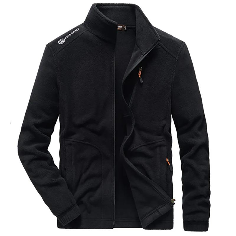Plus Fat Plus Size Plus Fleece Jacket Men's Autumn and Winter Clothes Fat Guy Trend Sports Fleece Casual Fleece Jacket