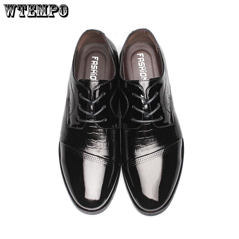 Pair of Shoes Men's Business Shoes Fashion Genuine Leather Lace Up Oxford Pointed Wear-resistant