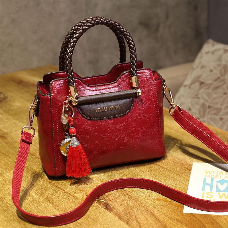 Leather Retro Women's Bag Vintage Women Shoulder Bag Crossbody Bag Messenger Handbag