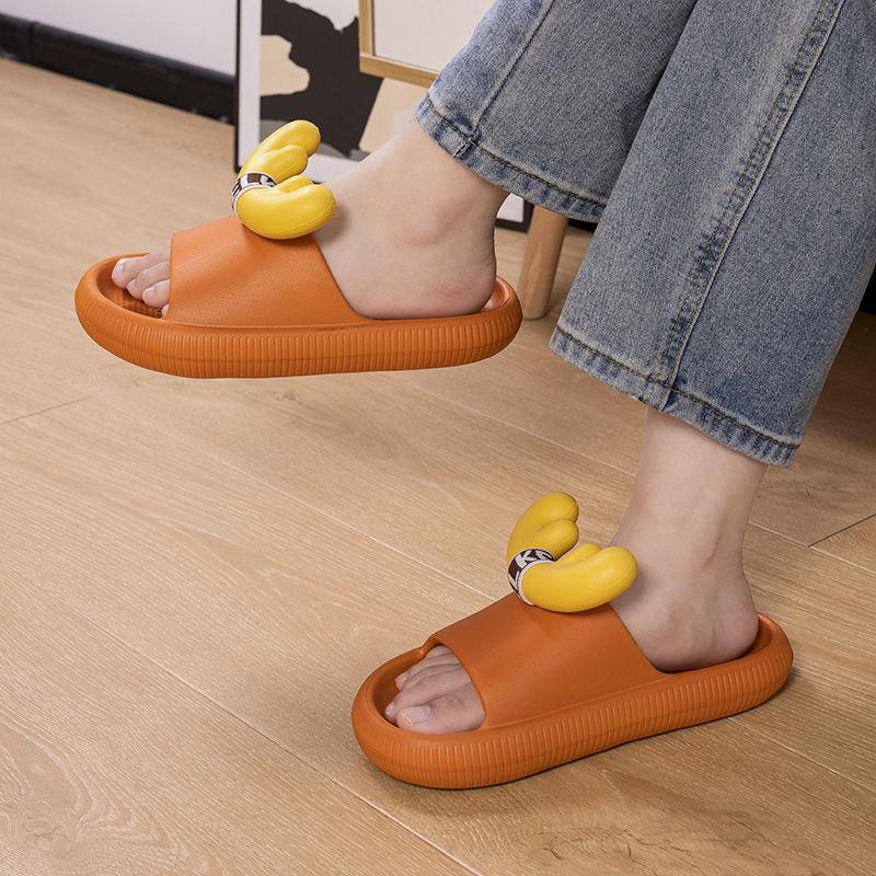 Fawn Sandals Slippers Female Summer Cute Cartoon Household Bathroom Home Slippers Thick bottom comfortable