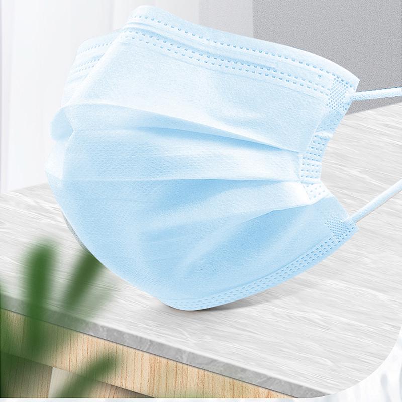 Disposable Earloop Face Protective Mask 3 Layers Anti-bacterial Haze Safety Dust High Elastic Rope Mask