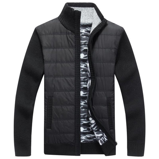 Autumn and Winter Men's Jackets Plus Velvet Thick Coats Men's Plus Size Casual Cardigan Jacket Plus Size Zipper Warm Top
