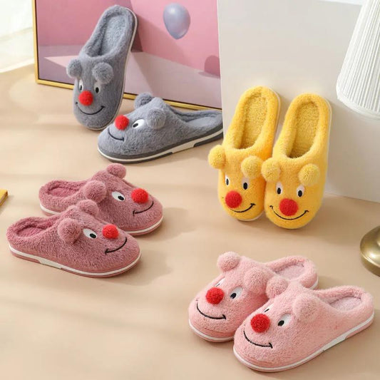 A Pair of Lovely Cotton Comfortable Flat Shoes Suitable for Autumn and Winter Home Design Full of Sense