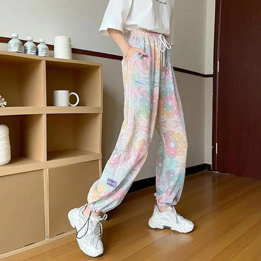 Sweatpants Women's Summer Thin Loose-fitting Wide-leg Harem Casual Pants