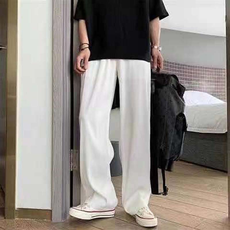 Summer Thin Ice Silk Pants Loose Trend Drape Straight-leg Casual Pants