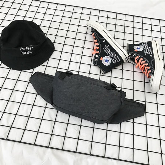 Chest Bag Men Black Large Capacity Multi-pocket Oxford Shoulder Bag Outdoor Sports Bag Backpack