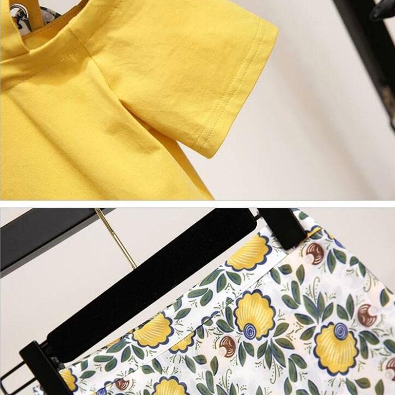 Women One-shoulder T-shirt +Printed Mermaid Skirt Two Piece Set Off Shoulder Tops Floral Skirt Sets