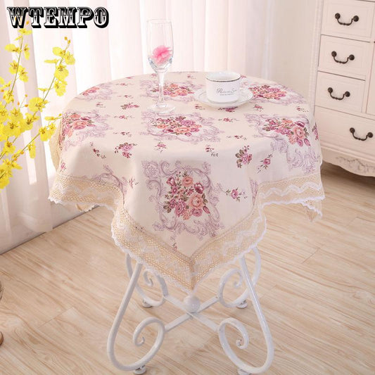 WTEMPO Tablecloth Waterproof and Oil-proof Fabric Cotton and Linen Tablecloth Coffee Table Cloth