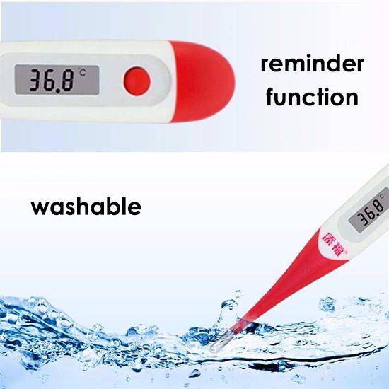 LCD Digital Electronic Oral Thermometer Portable Home Adult Baby Soft Head Temperature Measure Tool