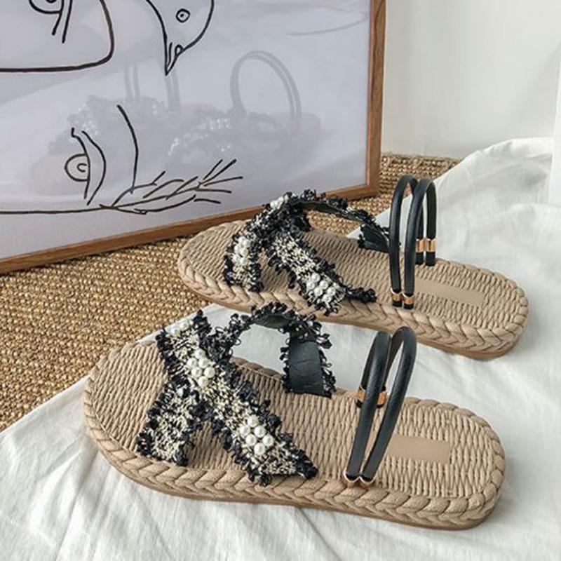 Summer Sandals Women's Soft-soled Korean Style Inner Outer Wear Students All-match Flat-soled Roman Shoes