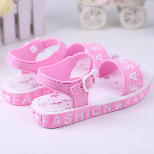 Girls Sandals Sweet Soft Children's Beach Shoes Kids Summer Flat Sandals Princess Cute High Quality Sandals