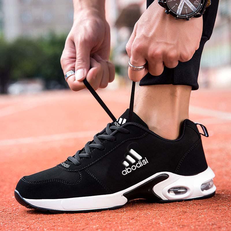 38-44 Men Air Cushion Sneakers Non-slip Leather Basketball Shoes Breathable Casual Running Shoes