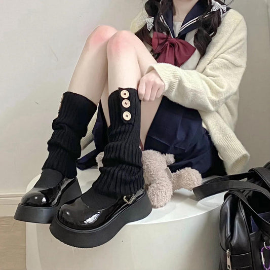 Autumn and Winter Warm Needlery Stockings Set of Japanese JK Elephant Socks Lovelita Lace Butter Stacks Small Leg Socks