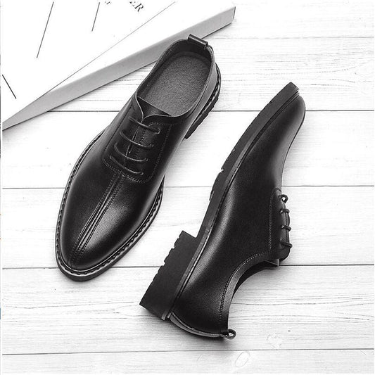 Dress Shoes Men Lace Up Smrt Casual Height Increasing Shoes Genuine Leather Wedding