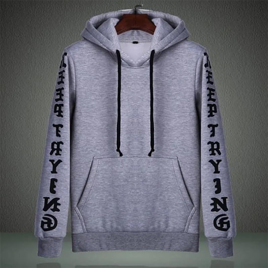Autumn and Winter Men's Sweater Loose Pullover Hoodie Loose Warm Trendy Knitted Sweatshirts