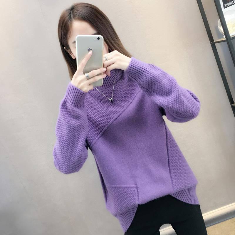 Pofulove 5 Colors Women Long Sleeve Skin-friendly Sweater Solid Color Turtleneck Bottoming Knitwear
