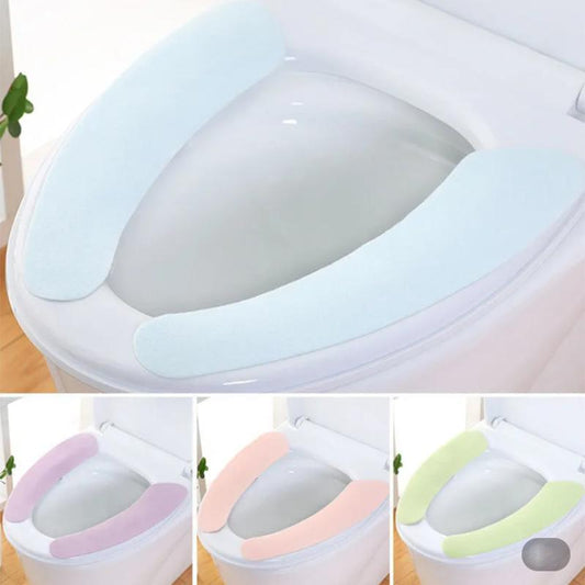 3 Pairs of Plush Toilet with Toilet Cushion Thickened Plush Toilet Cover In Winter New Toilet with Waterproof Toilet Cushion