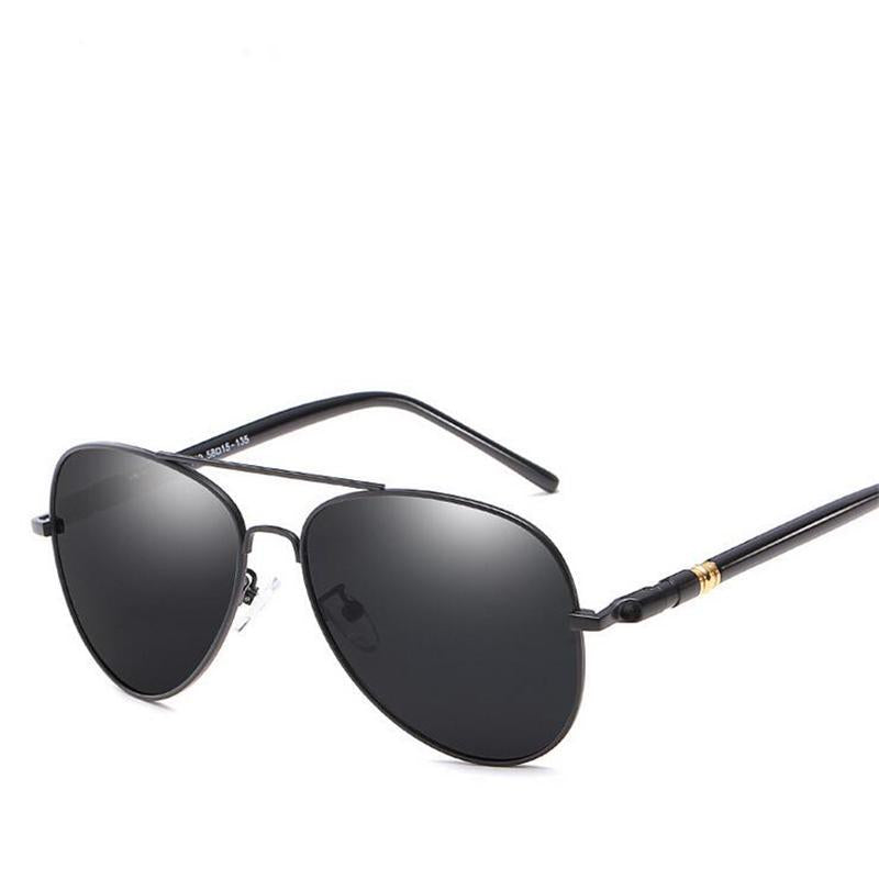WTEMPO New Metal Vintage Sunglasses Men Polarized Classic Retro Gray Lens Men Sunglasses Polariz
