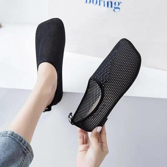 Summer Mesh Breathable Slip-on Flat Women's Single Shoes Comfortable Casual All-match Mesh Shoes