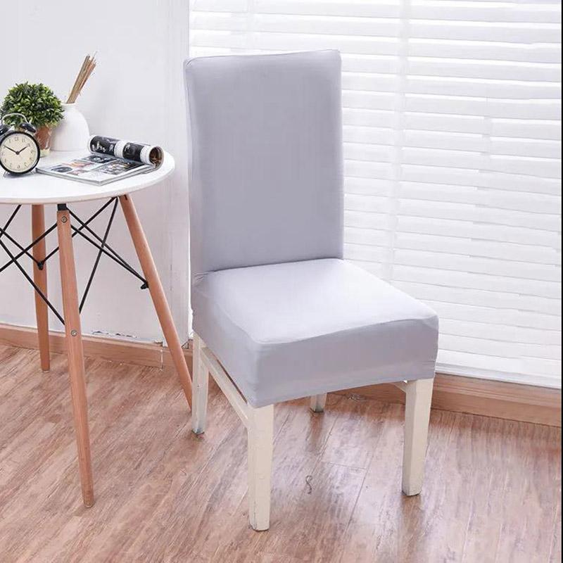 Plain Color Chair Cover Spandex Stretch Elastic Wedding Banquet Chair Covers Dining Seat Cover