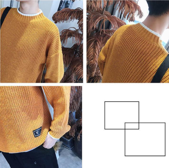 Autumn and Winter All-match Sweater Men's Loose Turtleneck Sweater Student Korean Style Trend Personality Handsome Top