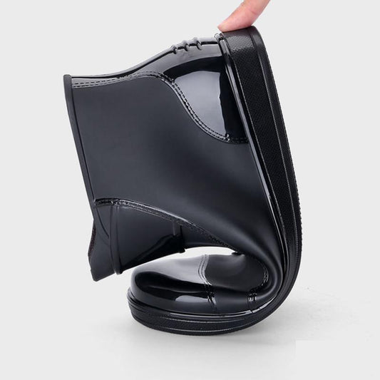 Four Seasons Fashion Men's Short Tube Waterproof Rubber Shoes Water Boots Non-slip Rain Boots Work Rain Boots