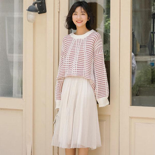 Autumn and Winter Sweaters Loose and Lazy Japanese Outer Wear College Style Round Neck Student Knitted Sweater