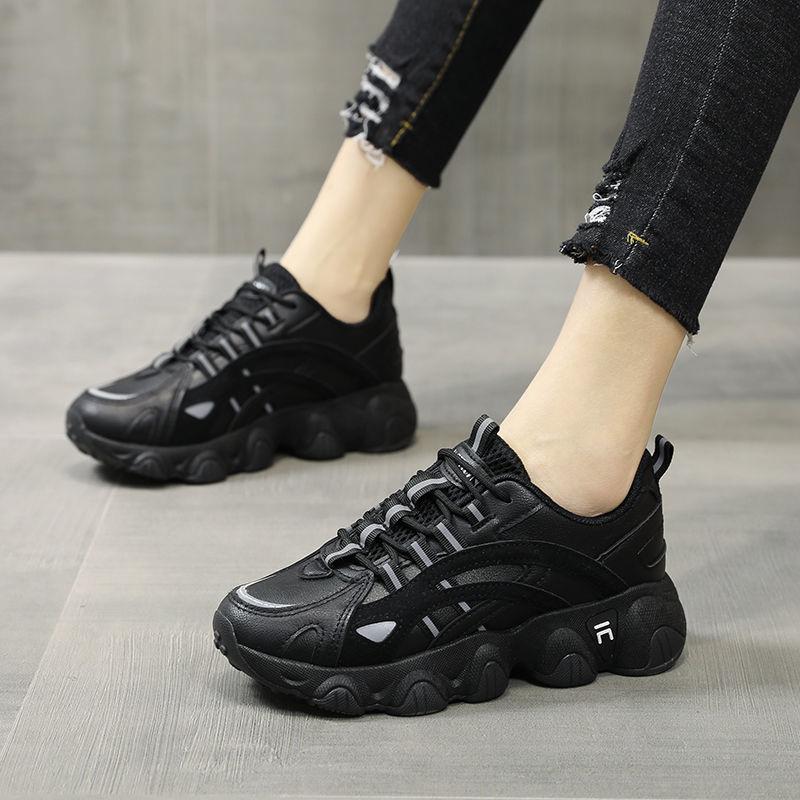 Spring Summer Fashion Female Student Sports Shoes Fashion Thick-soled Increased Street Shooting Casual Shoes Women