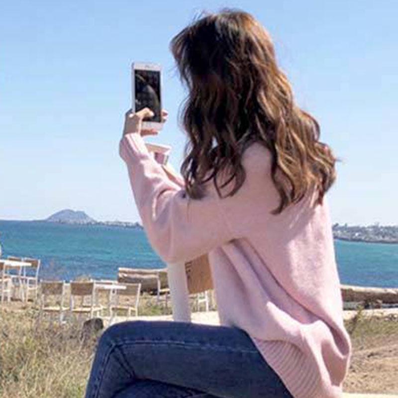 Pofulove Sweater Girl Student Loose Autumn Winter Small Fresh Pullover Bottoming Women Sweaters