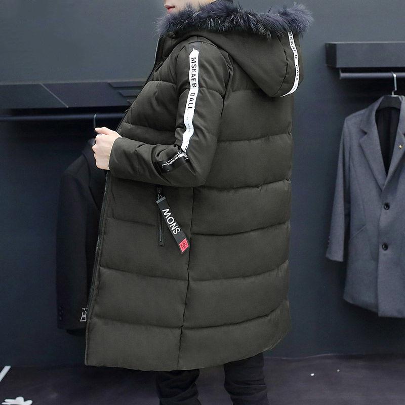 Large size Down jacket Trend Leisure Men's clothes Winter Medium and long section Cotton clothing