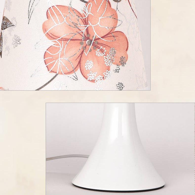E27 LED Table Lamps for Bedroom Fabric Bedside Lamp Table Lanterns Girl Home Decoration