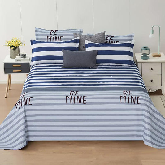 Three-piece Cotton Sheets Thick Single-piece Sheets Two Pillowcases Single Double Multi-specification Four Seasons Universal Washable
