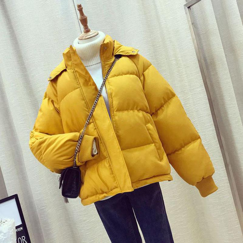 Winter Women's Korean Down Jacket Short Stand Collar Thick Loose Cotton-padded Jacket Bread Quilted Jacket