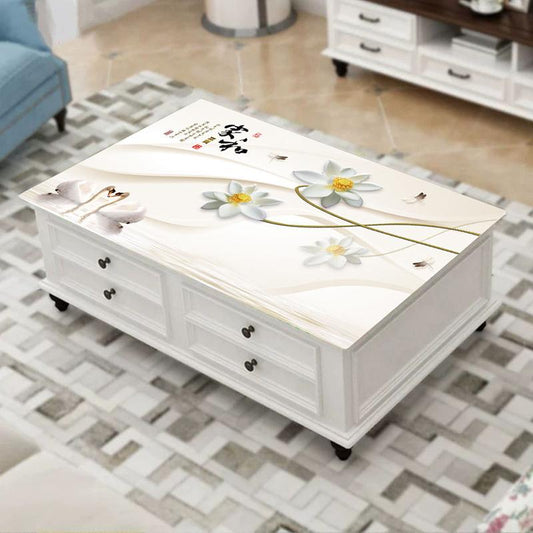 3D Three-dimensional Tablecloth Soft Glass Pvc Plastic Dining Table Coffee Table Mat Waterproof and Oil-proof Anti-scald Disposable Household