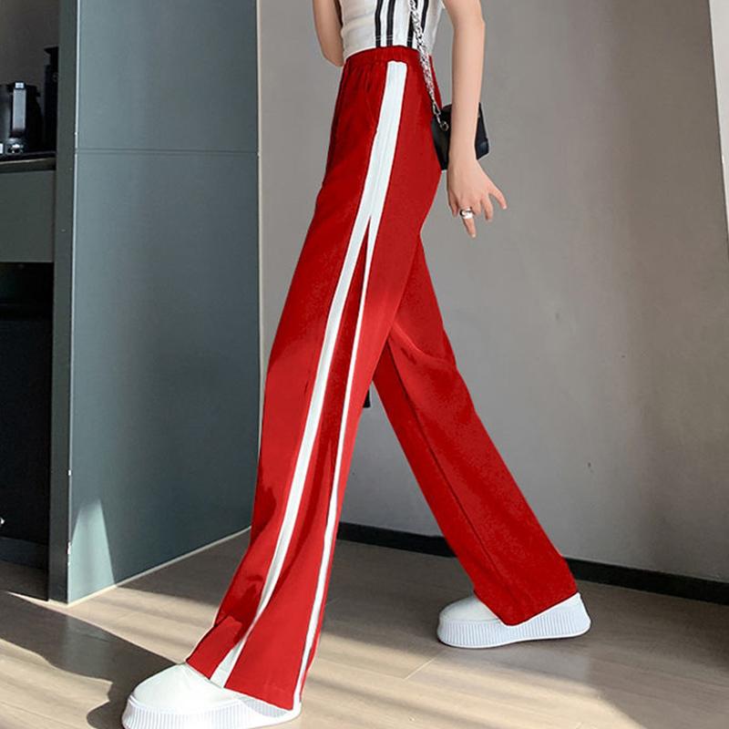 Sports Wide-leg Pants Summer Thin Pants Women's Loose Thin High-waisted Straight Casual Pants
