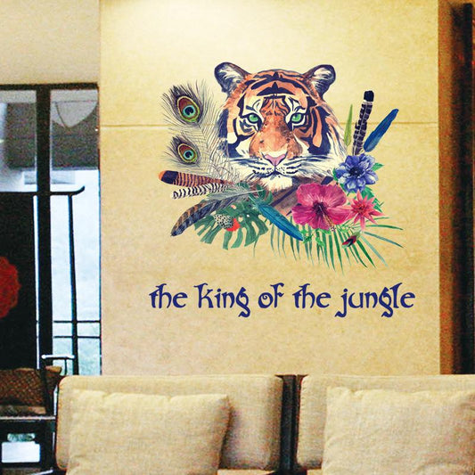 Tiger Living Room Bedroom Corridor Kindergarten Background Decoration Removable Wall Stickers