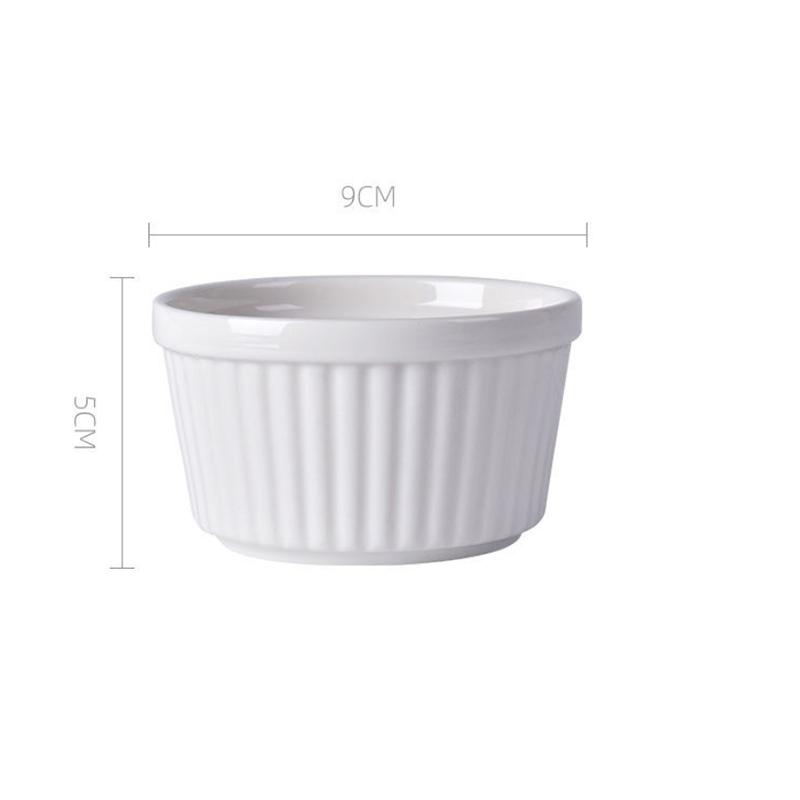 Nordic Household Single Baking Bowl Baked Dessert Pudding Cute Ceramic Bowl Steamed Egg Mold Small Bowl